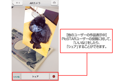 PicSTAR_他のユーザーの作品表示中